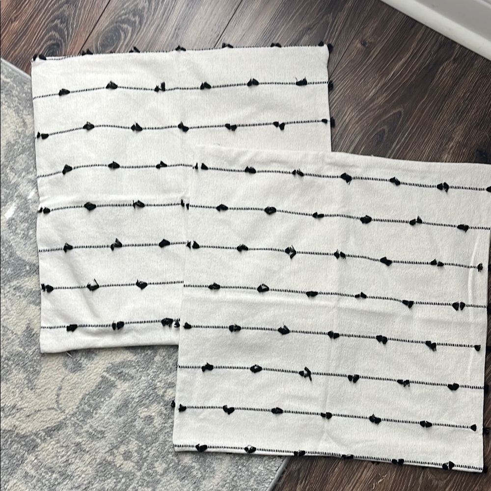 Boho Black and natural beige Arrow Pattern pillow covers